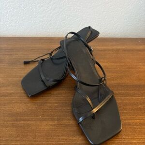 Brand New Zara Black Strappy Sandal Heels